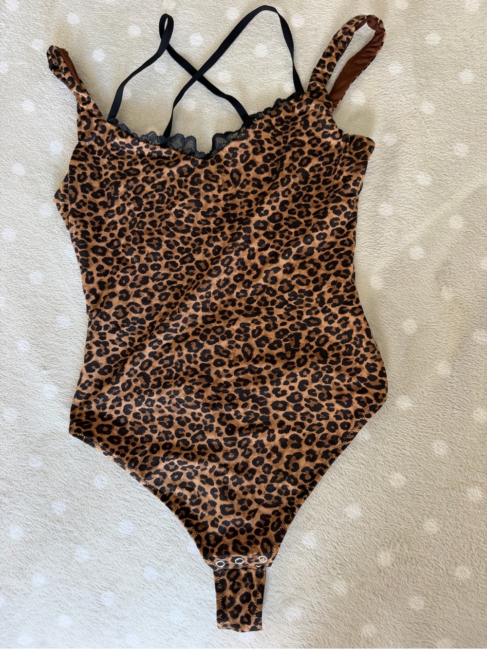 SHEIN Brown Leopard Print Kids One-Piece Bodysuit